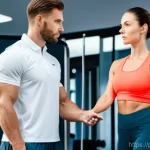 Home 20 퍼스널트레이너 체형 분석 기술 - **Prompt:** A focused, fit woman in her late 20s, wearing modest, form-fitting athletic leggings and...