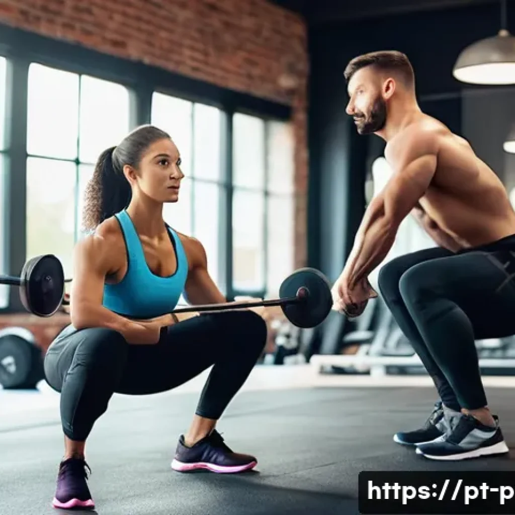 퍼스널트레이너 추천 서적 목록 - **Prompt:** A professional female personal trainer, in her early 30s with an athletic and strong phy...